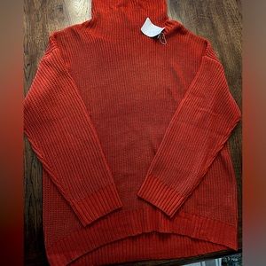 Burnt orange boutique turtleneck sweater